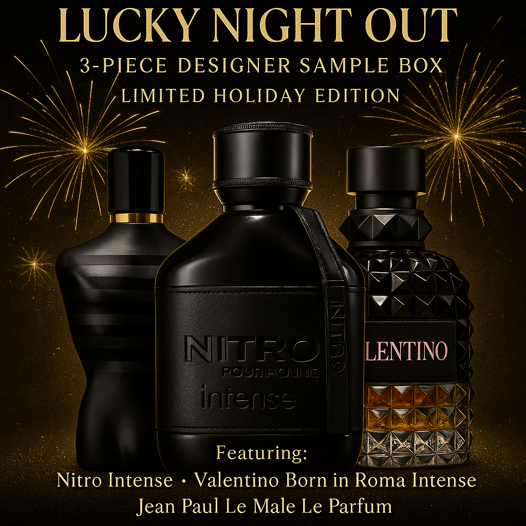 Lucky Night Out-  Men’s 3 Piece Designer Fragrance Sample Box